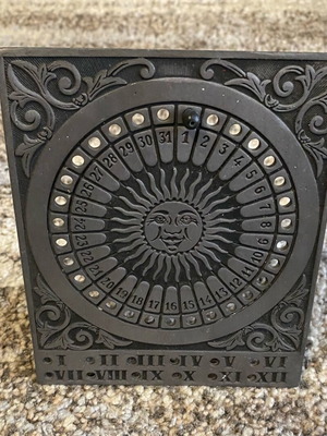 Metal calendar like new, unique design