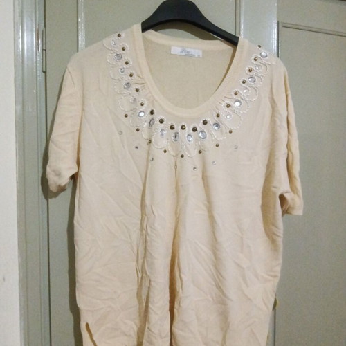 Short Sleeve Blouse XXL silk and viscose like new