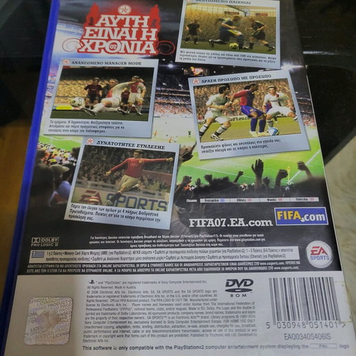 FIFA 07 for PlayStation 2 used with scratches