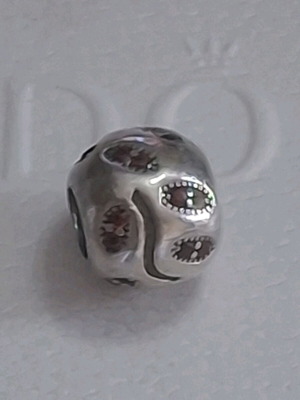 Charm silver s925 with brown zircon stones used