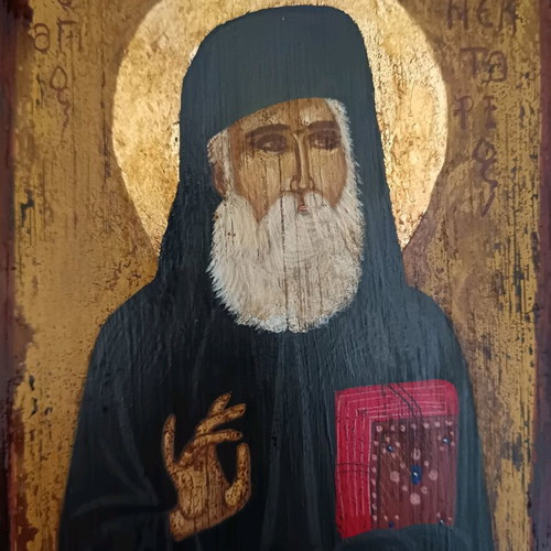 Saint Nektarios Handmade Icon new