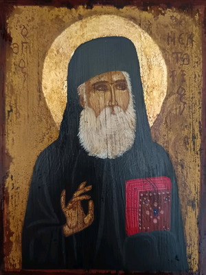 Saint Nektarios Handmade Icon new