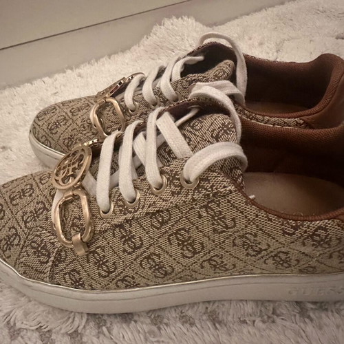 Guess women's athletic shoes like new, size 37, beige gold