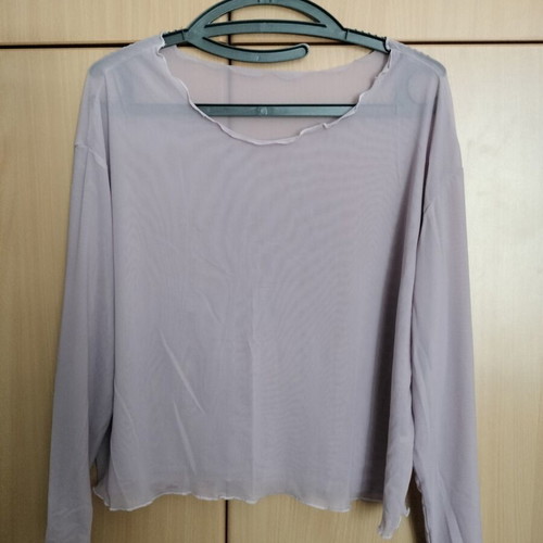 Transparent blouse used, lilac color
