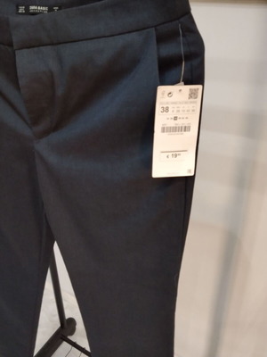 Zara Basic office pants new with tags, size 38, grey-dark blue