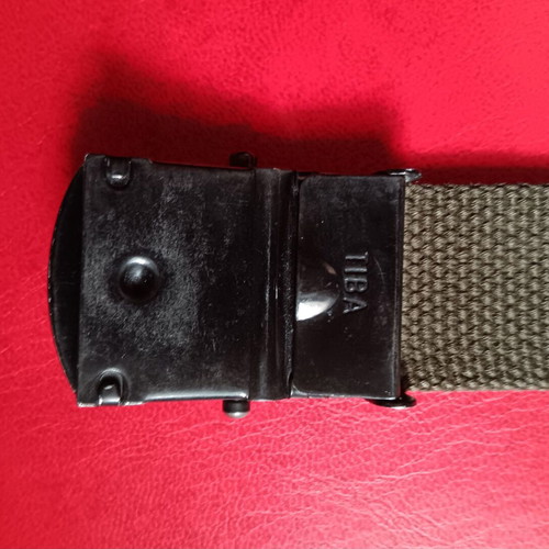 Collectible military belt with buckle used, length 1.04 meters