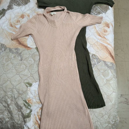 Two winter dresses pack like new with elasticity