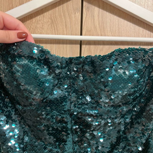 Κορμάκι Zara στραπλες με παγιέτα σαν καινούργιο, μέγεθος L
