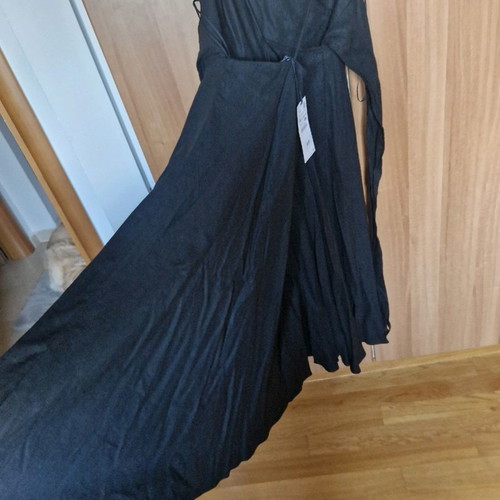 chinese dress ladies ZARA. Black linen dress Ts – Hibuy market