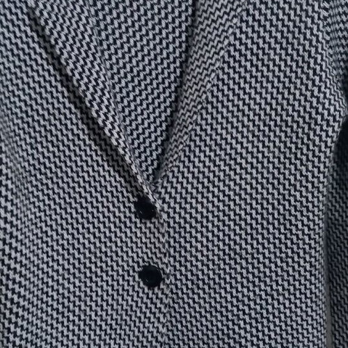 Stradivarius long wool cardigan used, black and white, small