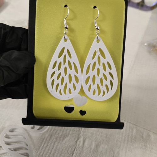 Drop with Drops 3Dprinting Earrings made to order
