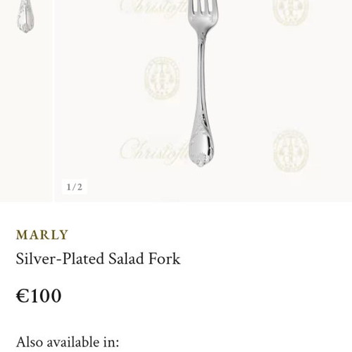 Christofle Marly salad forks used, set of 3 silver plated