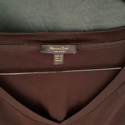 Massimo Dutti T-shirt set of 2 brown and green like new