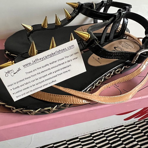 Jeffrey Campbell leather sandals size 39 with studs, like new