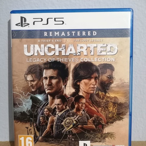 Uncharted Legacy of Thieves Collection Remastered PS5 case used, no game