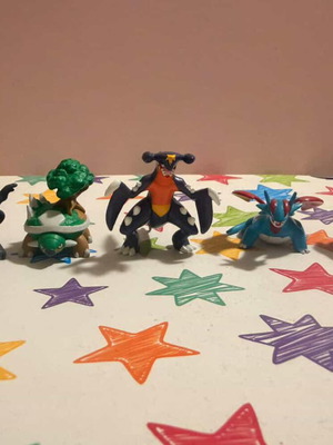 Pokemon figures used, authentic from various years