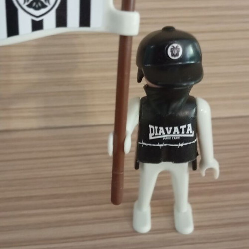 Playmobil PAOK Fan Figure with Team Flag like new