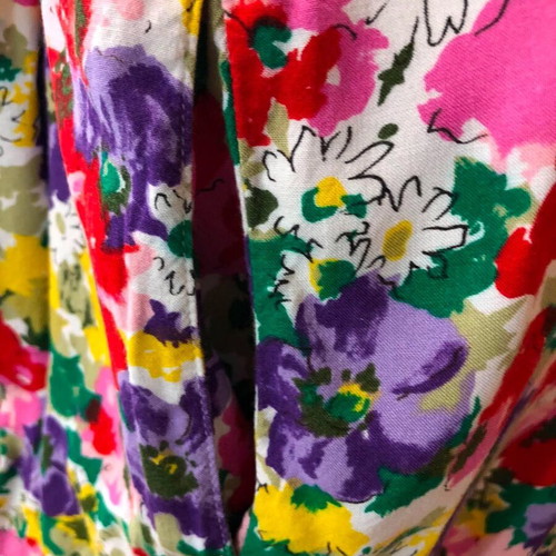 Floral linen skirt, size XL