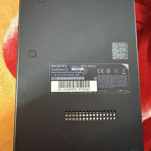 PlayStation 2 modified console used with original Sony controller and memory cards