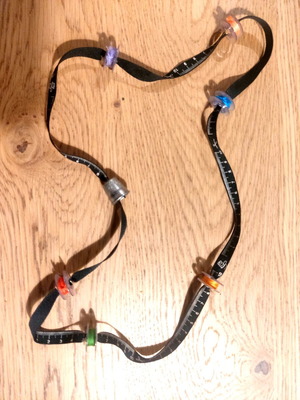 Decorative Tape Measure Necklace like new