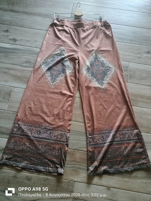 Pantelona with beautiful print, new, XXL