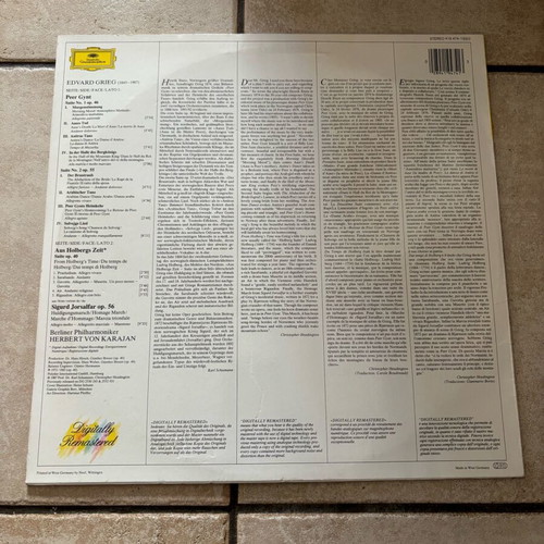 Edvard Grieg Music Record LP used
