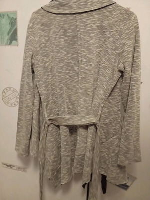 Gray asymmetrical cardigan like new