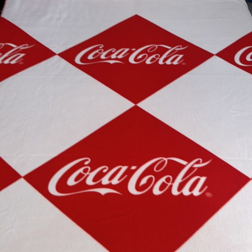 Coca Cola fleece blanket new with gift bag
