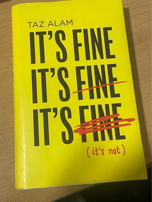 Book It's Fine by Taz Alam like new, English poetry