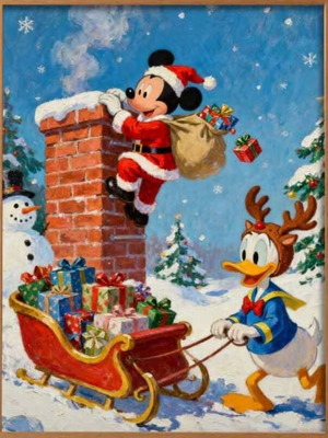 Diamond painting Mickey Santa Claus new set 30×40