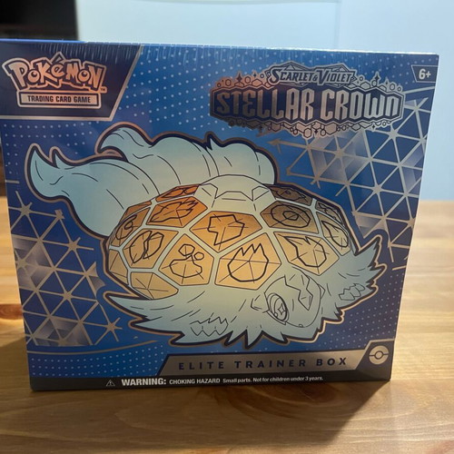 Pokemon Stellar Crown Elite Trainer Box σφραγισμένο με μικρό rip