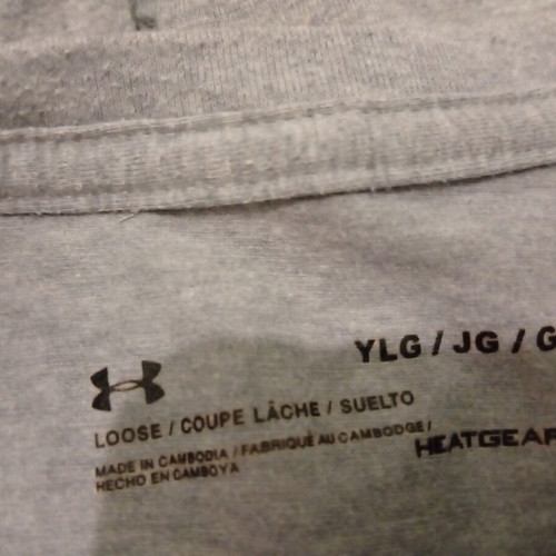 Under Armour T-shirt for 12-year-old boy, like new, gray, size 164 cm