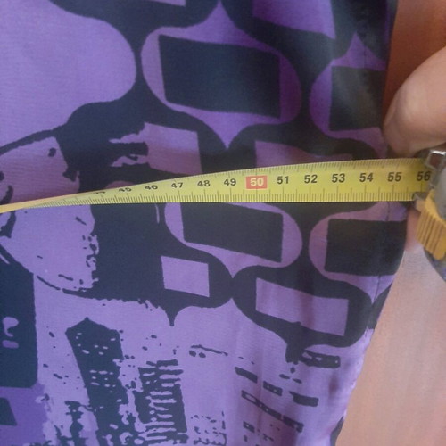 Purple French blouse dress like new with pop art designs one size