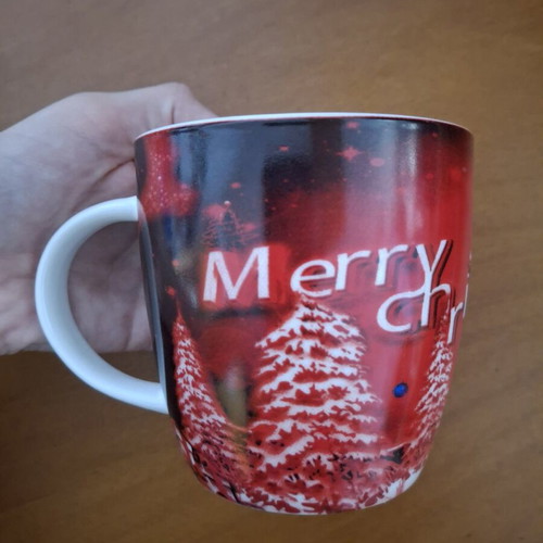Christmas mug porcelain like new, 400ml