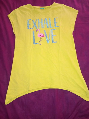 Benetton yellow blouse dress used for 13-14 years old girls
