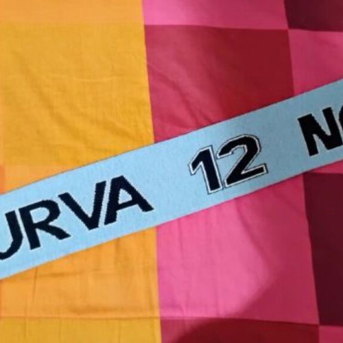 Curva Nord Lazio scarf double acrylic with long fringes
