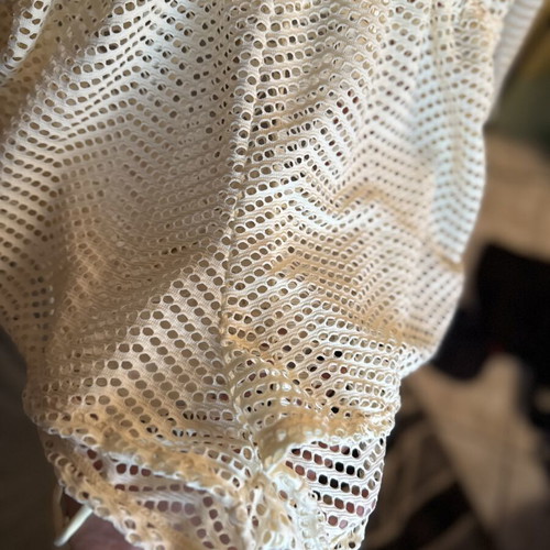 Λευκή διάτρητη μπλούζα και παντελόνα boho style σαν καινούργια