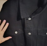 Black denim jacket, plus size