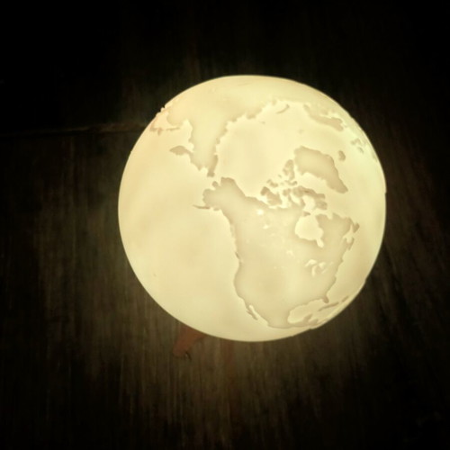 World globe lamp