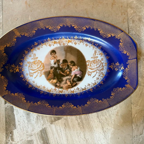Limoges 22K Gold Porcelain Vintage Large Platter Like New