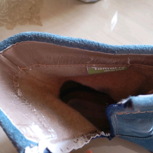 Tamaris boots used, blue, size 37