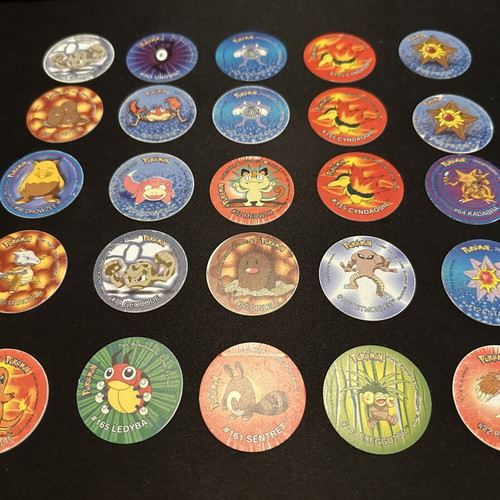 Pokémon tazos pack of 25 pieces used