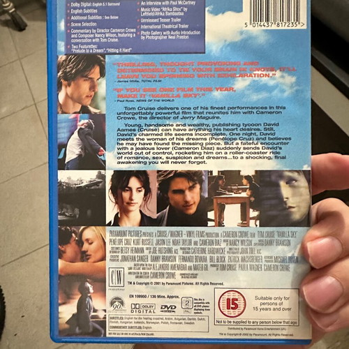 Vanilla Sky DVD like new with subtitles