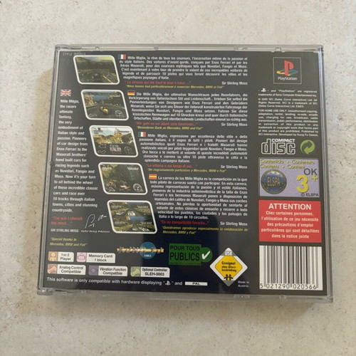 Mille Miglia PlayStation 1 English complete like new
