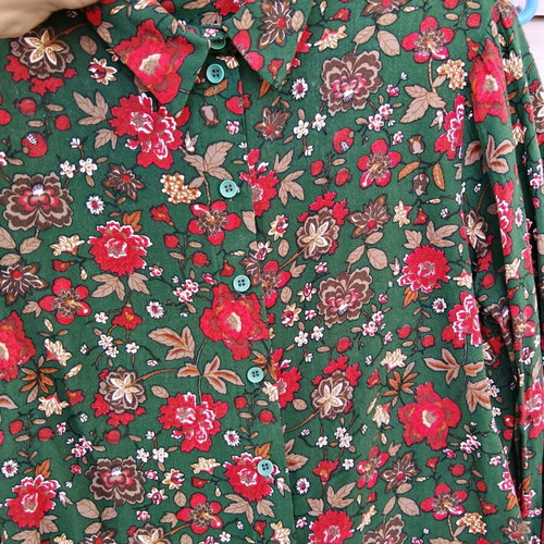 SheX vintage floral women's shirt, size S