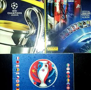 3 Άλμπουμ PANINI Champions League 2014-2015  Champions League 2010-2011 France Euro 2016
