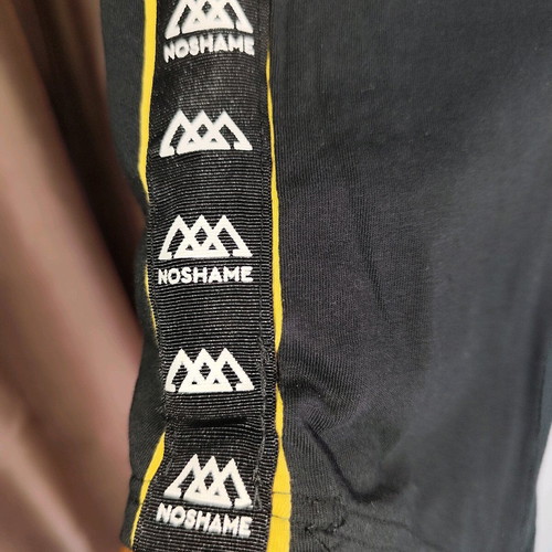 Noshame men's t-shirt like new, size S, black with yellow details