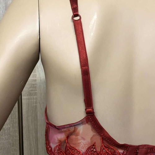 Bra used, size B-80/M, red multicolor
