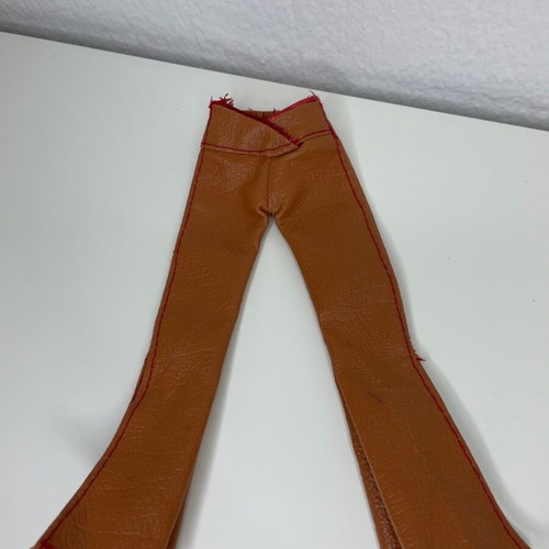 My Scene Custom flare παντελόνι μεταχειρισμένο, tan faux leather
