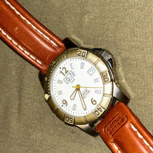 Vintage Camel Active Swiss Made 100M watch stainless steel